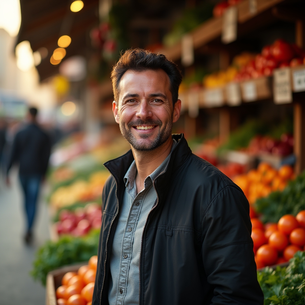 Владелец рыночного киоска в Казахстане